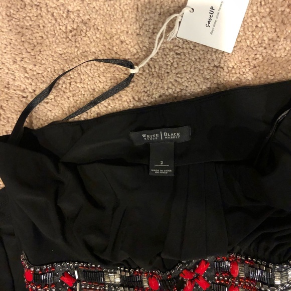 White House Black Market black beaded dress - Picture 4 of 4